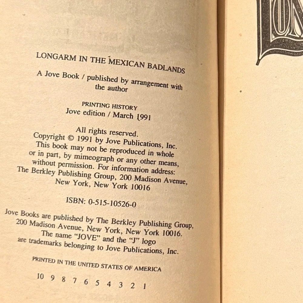 Longarm Western Paperback Lot 4 Tabor Evans Jove 121 138 147 149 Vintage Books